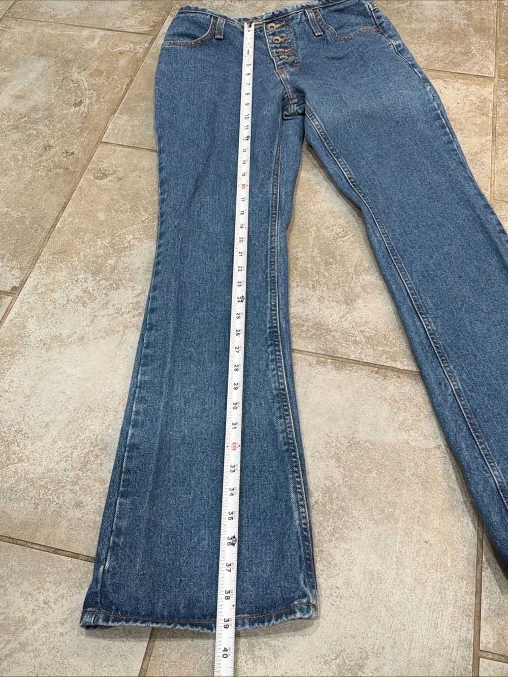 No Excuses Sexy Jeans Wear Bootcut Button Up Size 7/8 Cotton Jeans